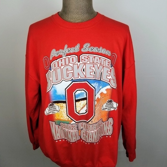 Vintage 2002 OSU Ohio State Buckeyes Sweatshirt Mens XL Pullover Crew Neck NCAA - Picture 1 of 5